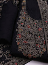 Pashmina Woven Design Unstitched Kurta With Pant & Dupatta